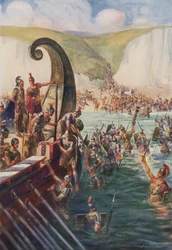 Lo sbarco dei romani in Britannia, 54 a.C.